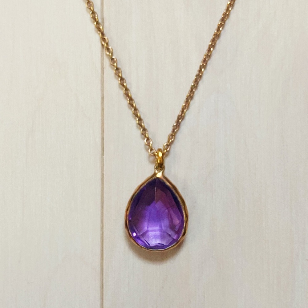 Ippolita rose gold tone amethyst necklace